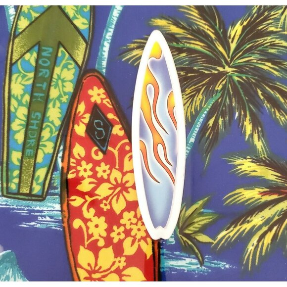 Vinyl Baby Infant Bib Mini Maniacs Slick Surf Ocean Tropical Palm Vegan Leather - Picture 4 of 8